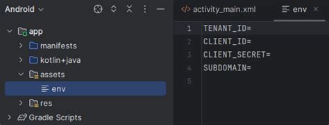 Android Studio Env Variables