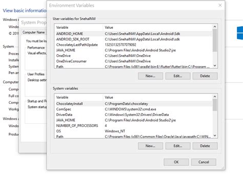 android studio environment variables