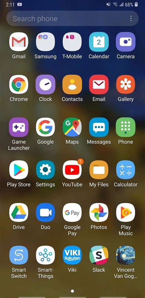 Android Tablet Screen Icons