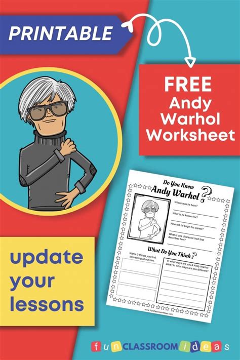 Andy Warhol Printable Worksheet