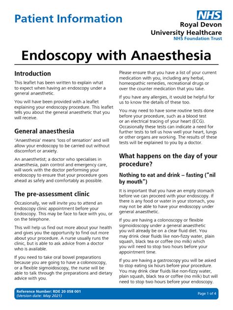 Anesthesia In Endoscopy