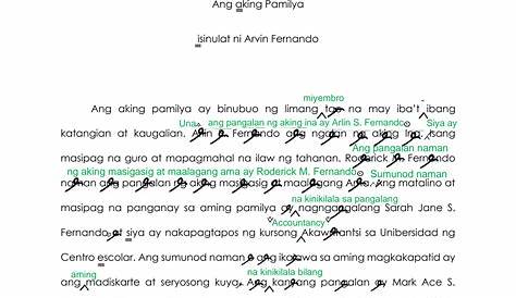 SOLUTION: Ang aking pamilya ni arvin fernando proofreading task - Studypool