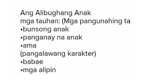 Sino Ang Mga Tauhan Sa Parabula Ng Alibughang Anak