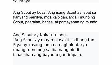 Ang babaeng scout ay malinis ang isip,