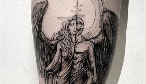 Aggregate more than 73 angel vs demon tattoo drawings best - in.eteachers