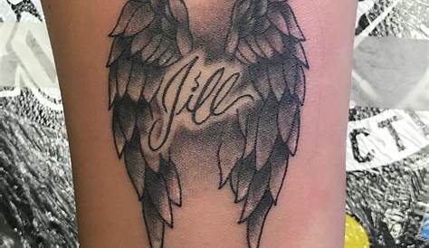 Loving Memory Guardian Angel Small Angel Wings Tattoo - Best Tattoo Ideas