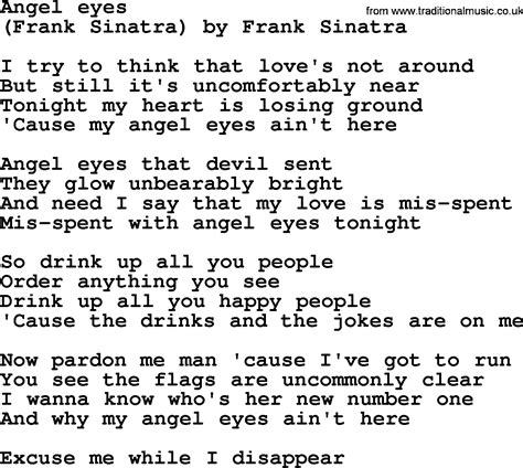 angel eyes with lyrics