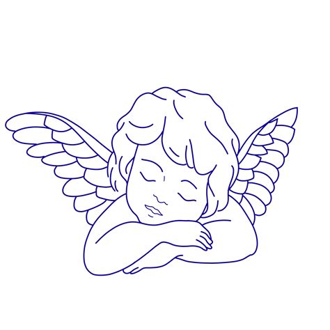 angel looking down tattoo