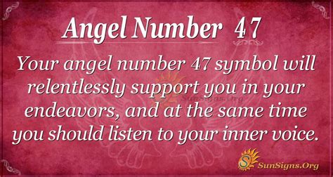 angel number 47 love