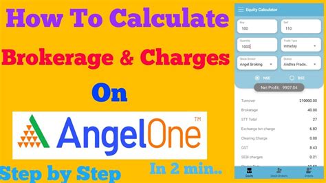 angel one all charges calculator