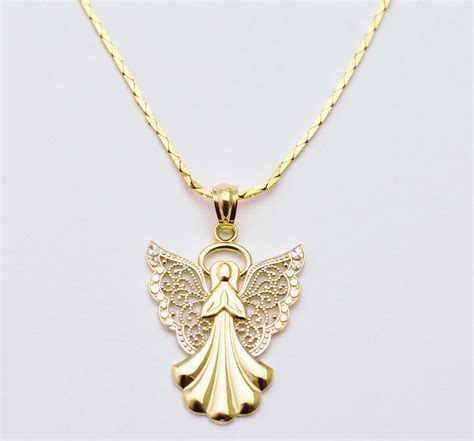 angel pendant 14k gold