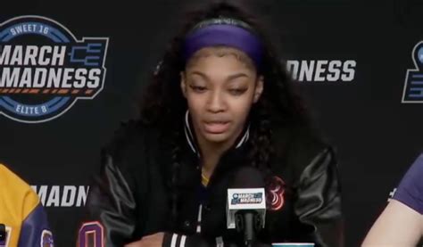 angel reese post game press conference video