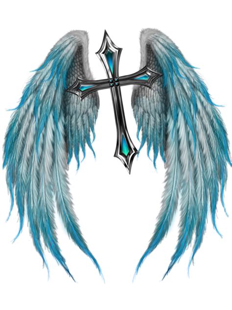 Awasome Angel Wing Cross Tattoo Designs References