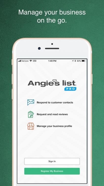 angie's list pro account sign in