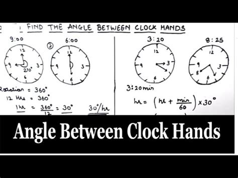 Angle Between Clock Hands Calculator