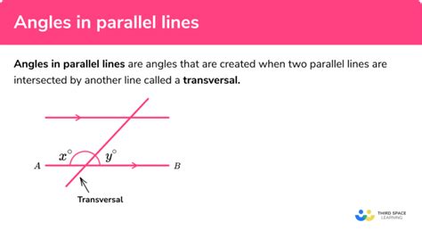angle between two parallel lines is called