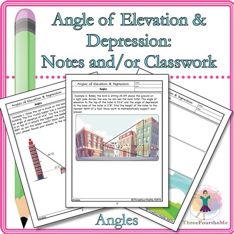angle of elevation and depression class 10 notes