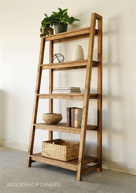 Angled Ladder Shelf