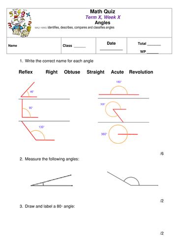 Angles Math Quiz