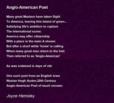 anglo american literature poems