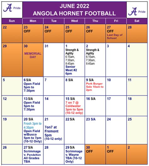 angola high school football schedule