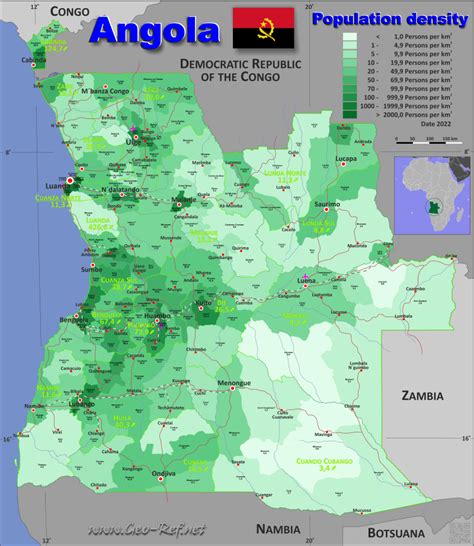 angola population density map