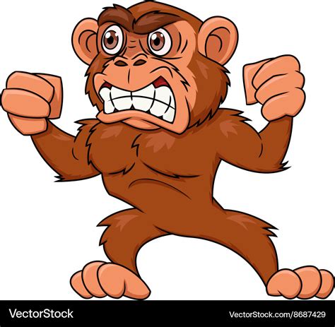 angry monkey cartoon face