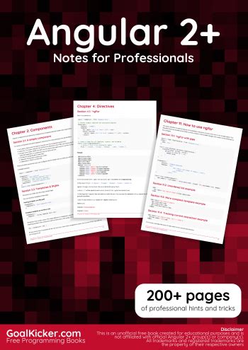 Angular 2 Ebook Pdf Free Ngbook The Complete Book On