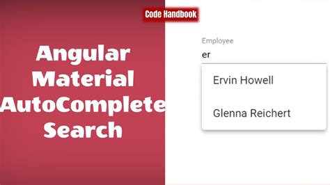 Angular Autocomplete Search