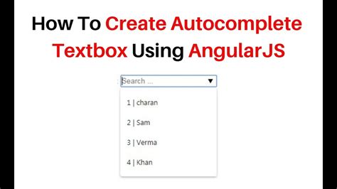 Angular Autocomplete Text