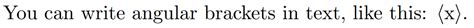 Angular Brackets Latex