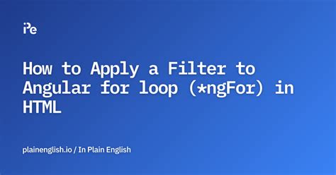 Angular Filter Ngfor Without Pipe
