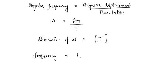 angular frequency dimensional formula derivation