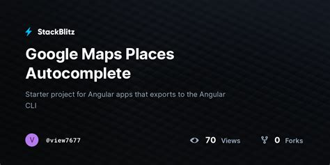 angular google places autocomplete example stackblitz