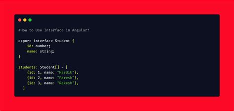 Angular Interface Use