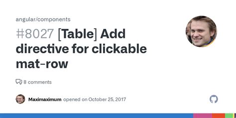 Angular Mat Table Clickable Row