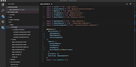 angular material extension for visual studio code
