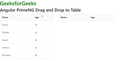 Angular Material Mat-Table Drag And Drop