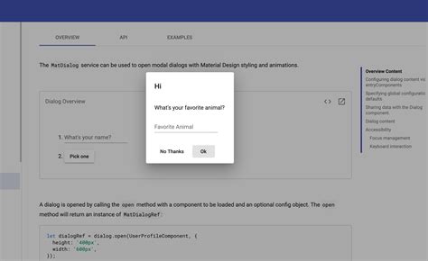 Angular Material Scroll In Dialog