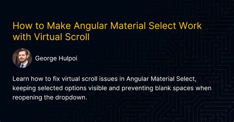 Angular Material Virtual Scroll