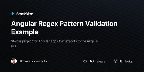 Angular Pattern-Validation Example Stackblitz
