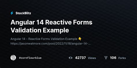 angular reactive forms validation example stackblitz