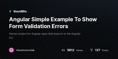 angular simple form example stackblitz