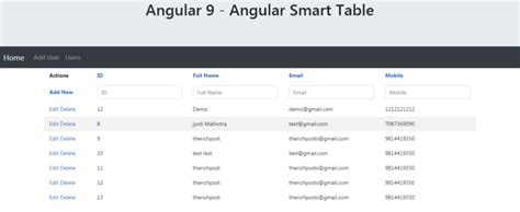 Angular Smart Table Documentation