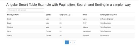 Angular Smart Table St Search