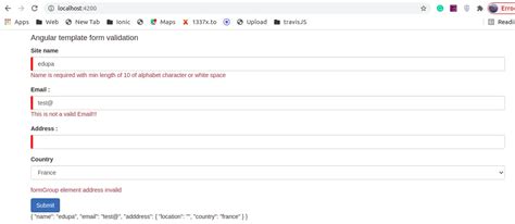 angular template driven form validation regex