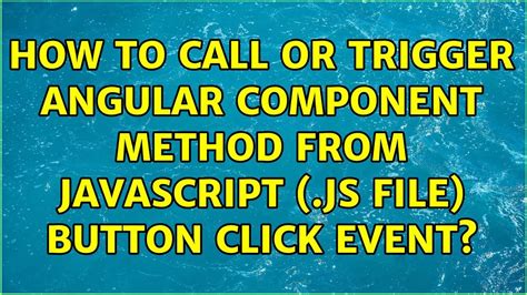 Angular Trigger Event In Component
