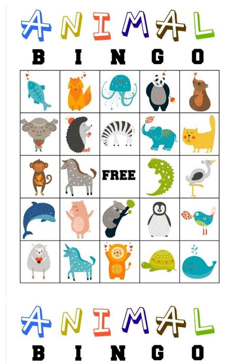 Animal Bingo Free Printable: A Fun Way To Learn About Animals