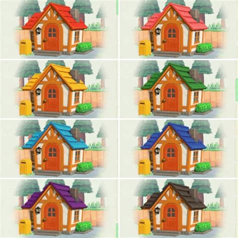 Roof Colors Animal Crossing New Horizons List Of House