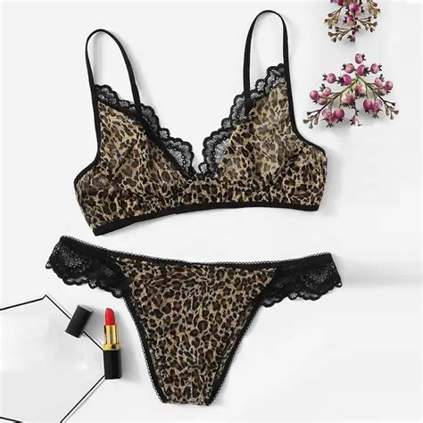 Victoria Secret Leopard Print Bra & Panty Set Leopard